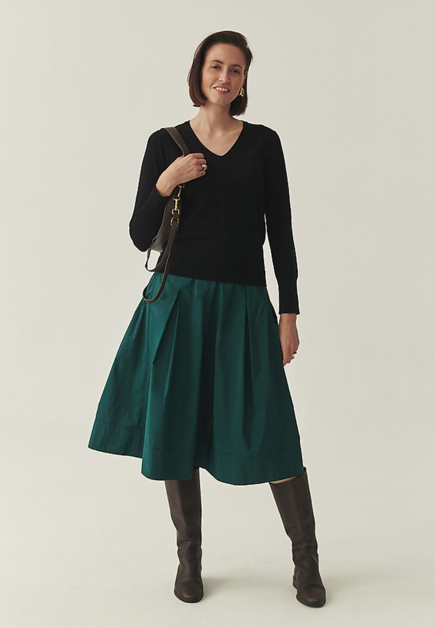 Зелена тафта миди пола Taftiko Tatuum