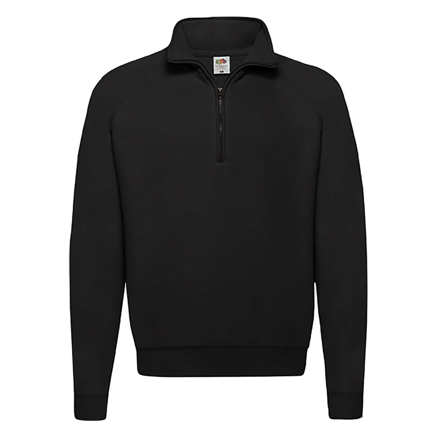 Black Men&#039;s Zip Neck Sweatshirt Fruit of the Loom
