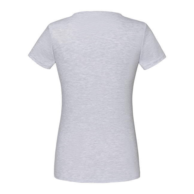 Iconic Vneck Fruit of the Loom Women's Grey T-shirt