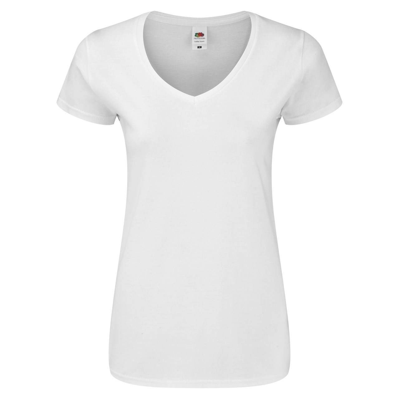 Iconic Vneck Fruit of the Loom Women's T-shirt