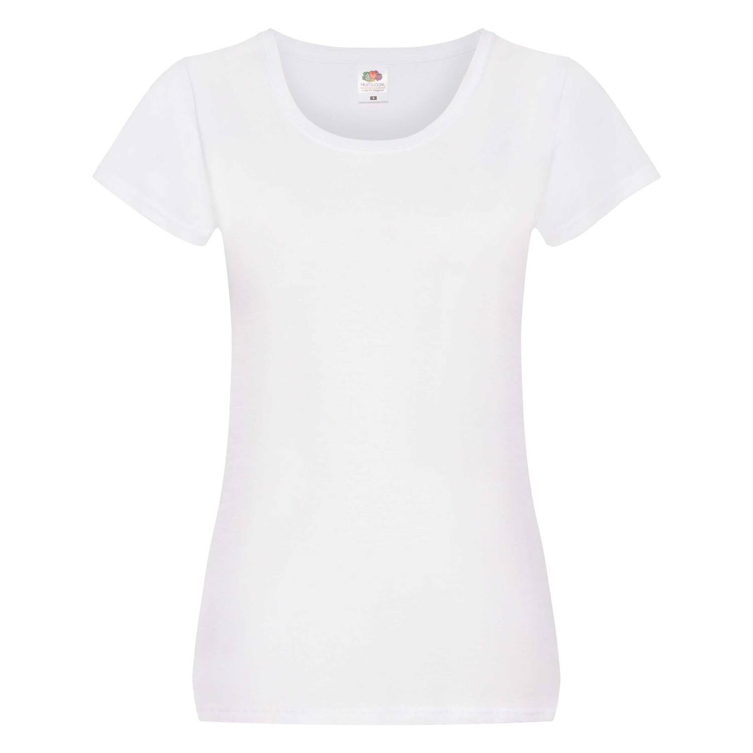 Biele dámske tričko Lady fit Original Fruit of the Loom