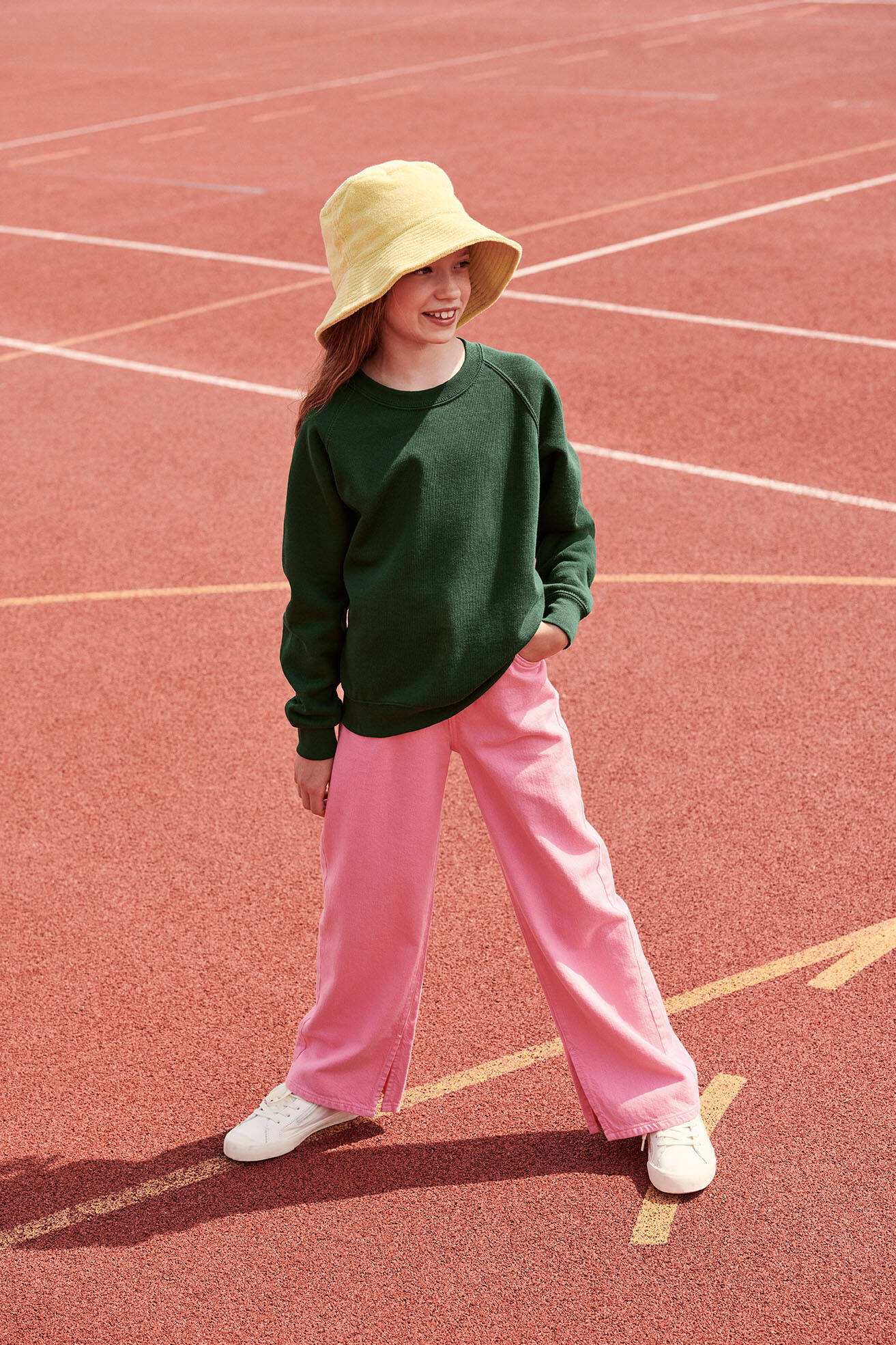 Zielona bluza dziecięca Raglan Sweat Fruit of the Loom