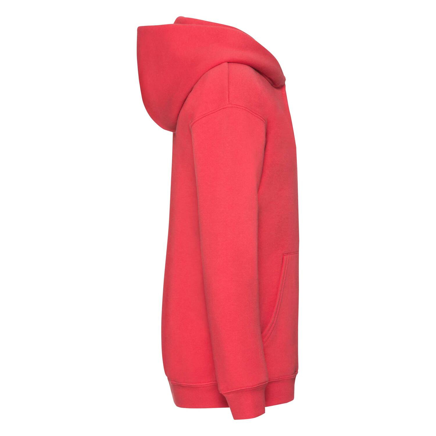 Red Kids Hoodie Zip Through Hooded Sweat Fruit of the Loom