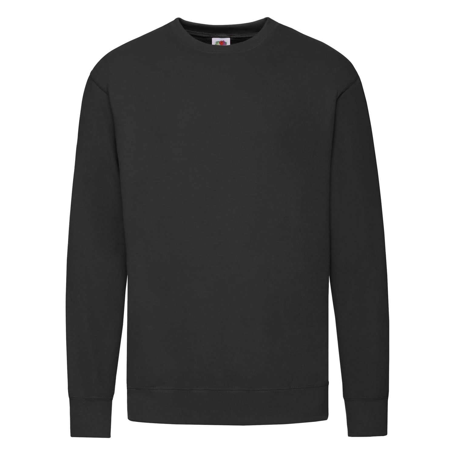 Levně Black Men's Sweatshirt Lightweight Set-in-Sweat Sweat Fruit of the Loom