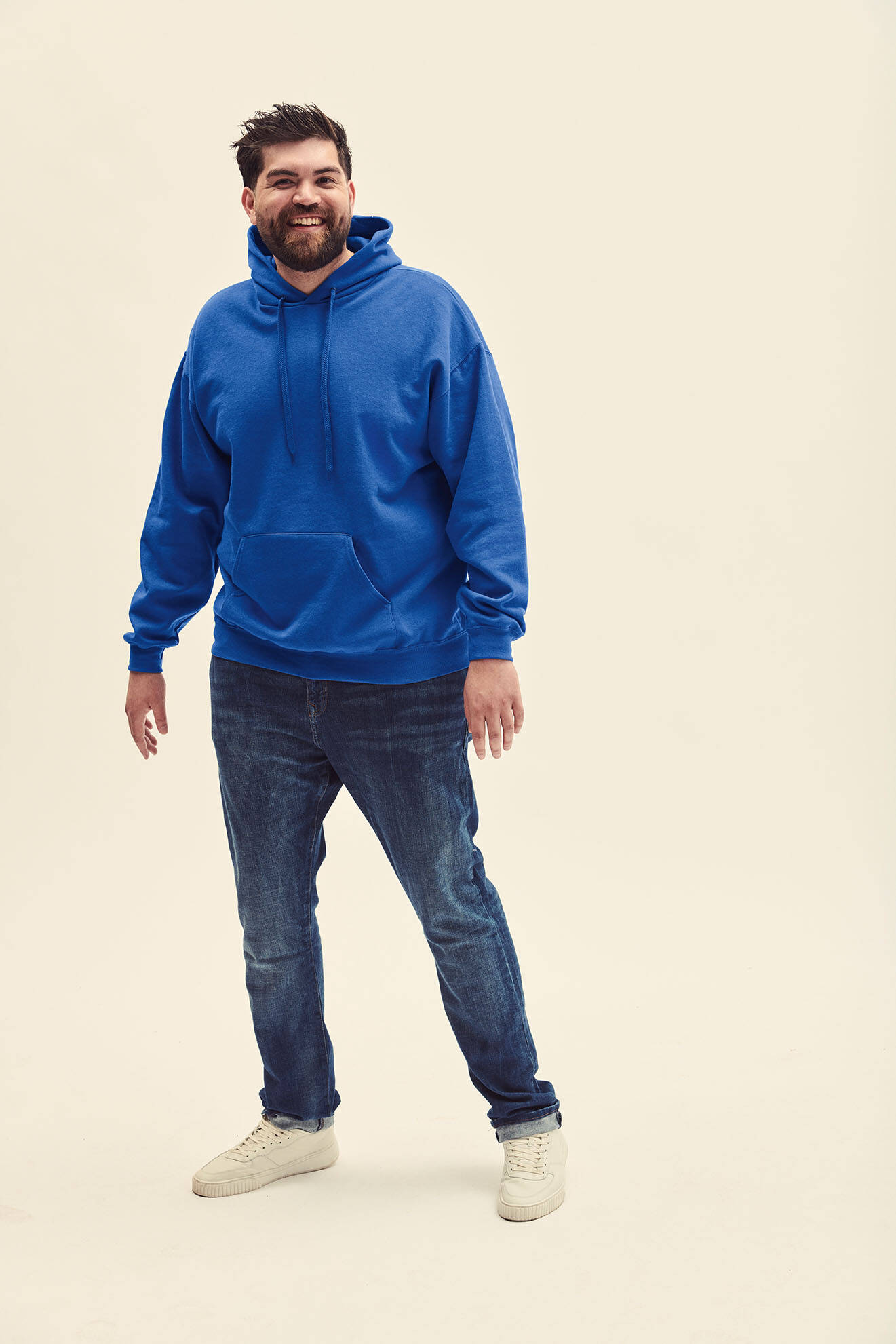 Blue Men's Hooded Sweat Fruit of the Loom