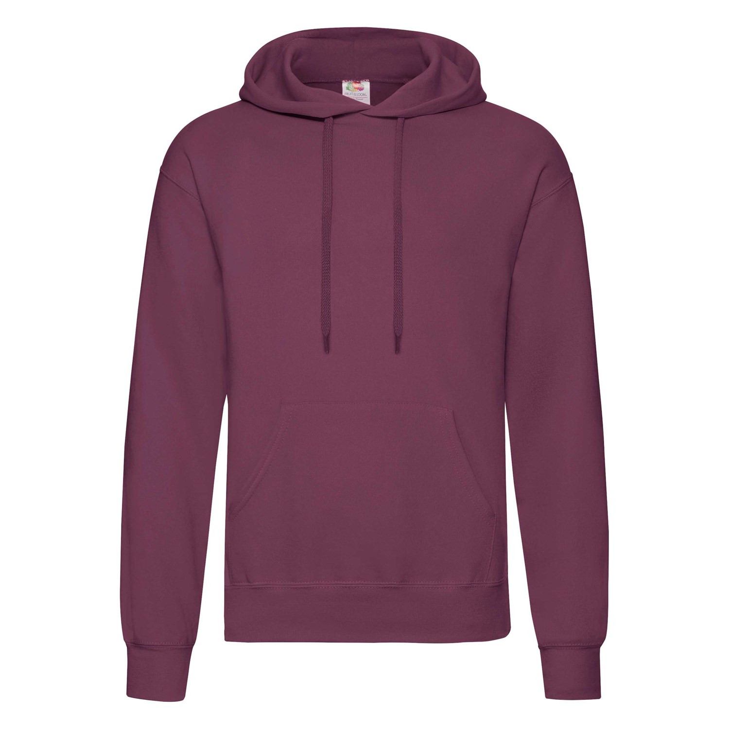 Burgundy men&#039;s sweatshirt Hooded Sweat Fruit of the Loom