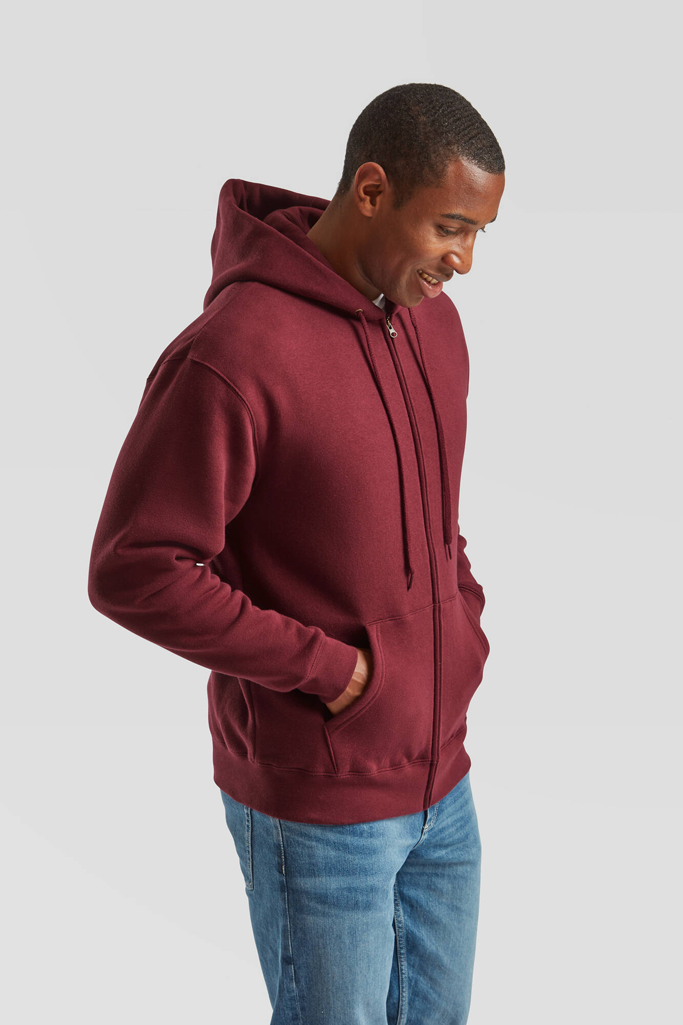Burgundy Men&#039;s Hoodie Premium Fruit of the Loom