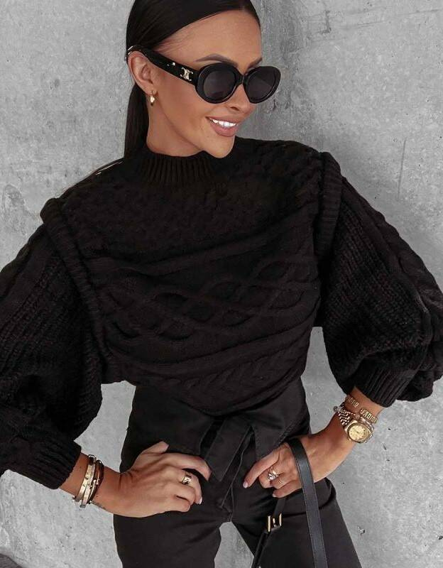 Black turtleneck sweater OLAVOGA OSLO 2023