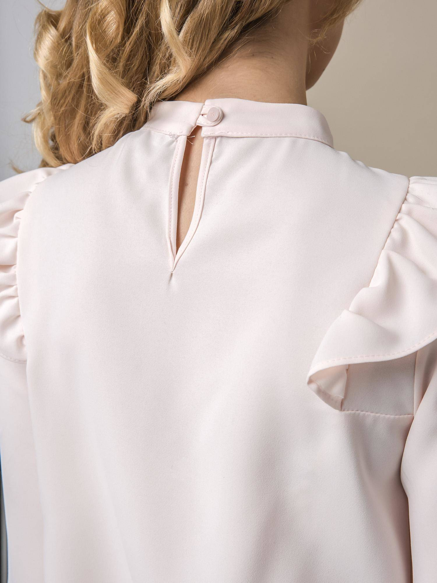 Lola blouse with frills at the front pink