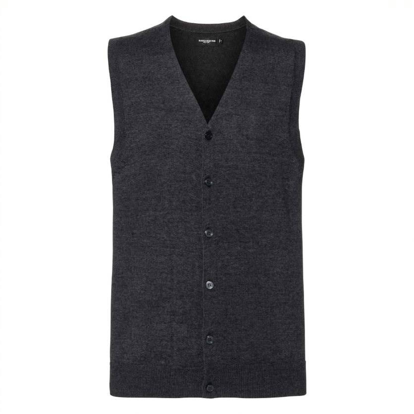 Men's Sleeveless Cardigan, Neckline V R719M 50/50 50% Cotton 50% Acrylic CottonBlend TM weave 12 275g