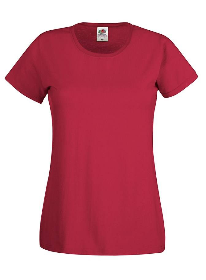 Lady fit Red T-shirt Original Fruit of the Loom