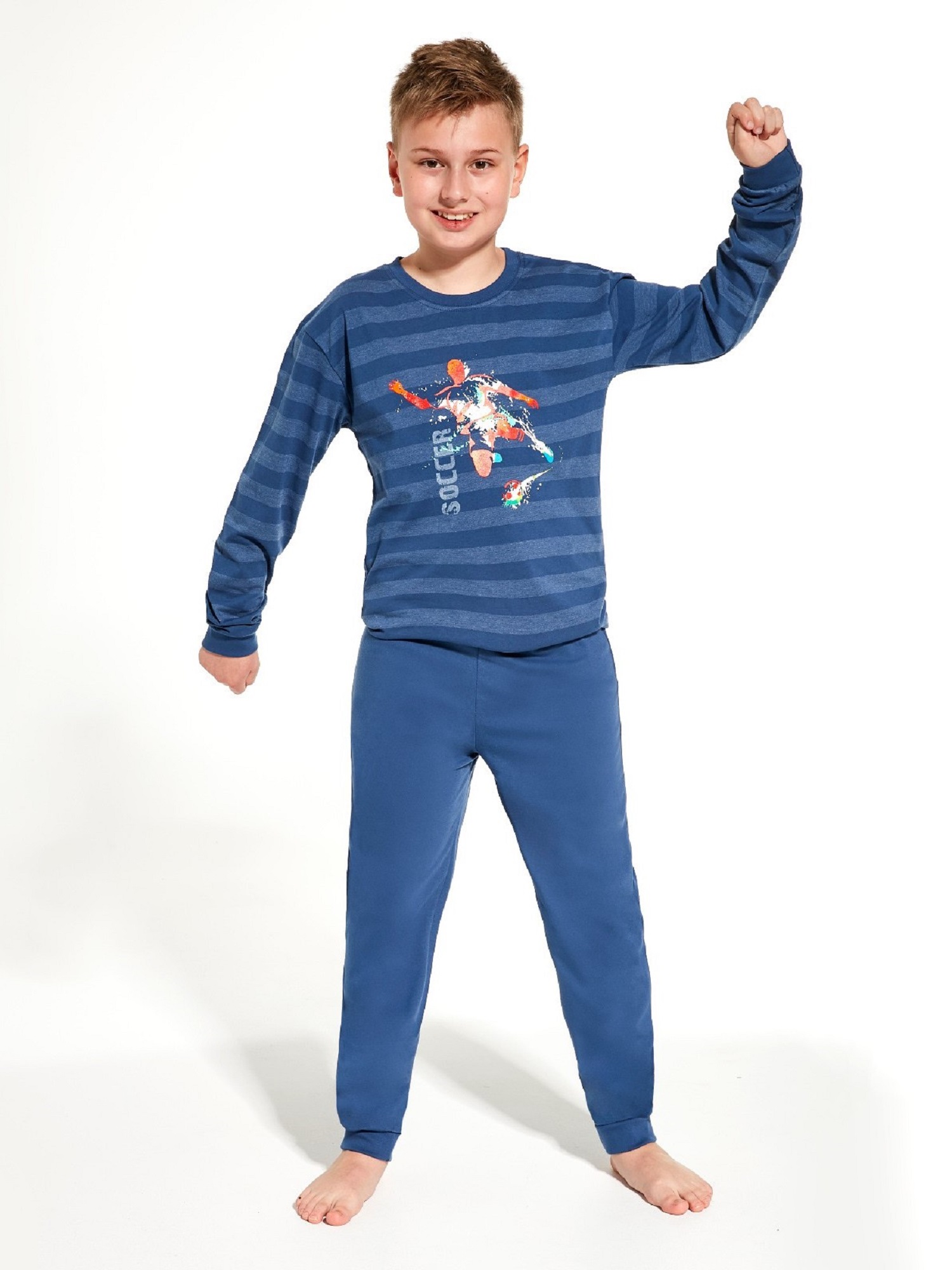 Levně Pyjamas Cornette Young Boy 268/135 Soccer L/R 134-164 jeans