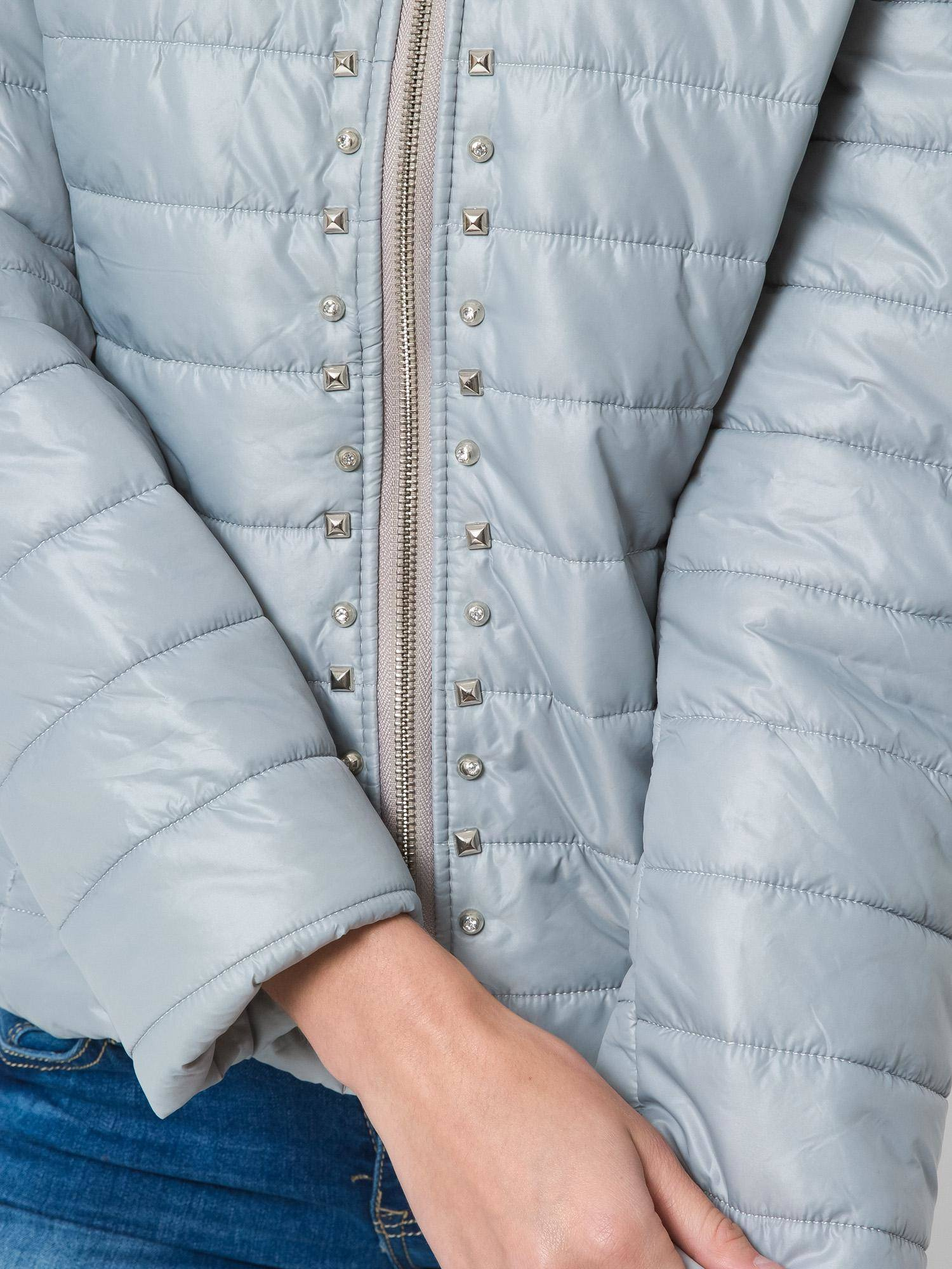 Jacket decorated with studs gray