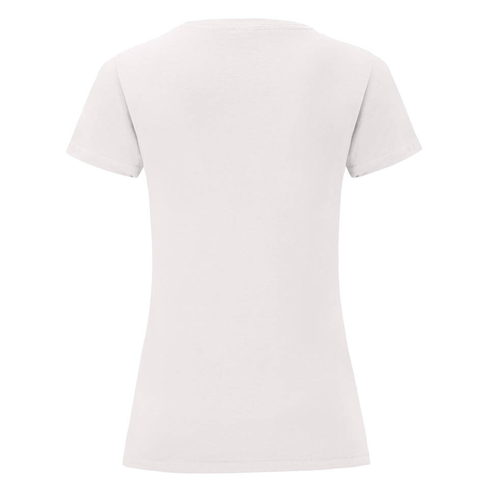 White Iconic women's t-shirt in combed cotton Fruit of the Loom