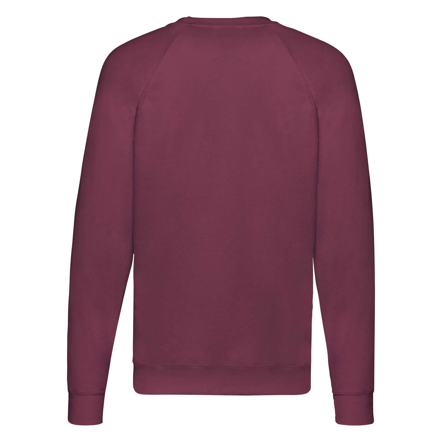 Burgundy men&#039;s sweatshirt Lightweight Raglan Sweat Fruit of the Loom