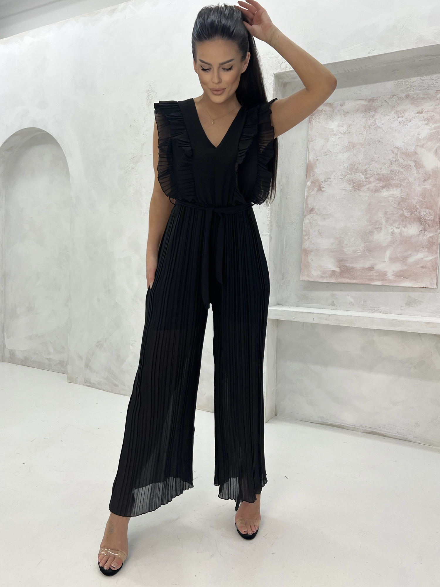 Jumpsuit black Och Bella BI-1121.black