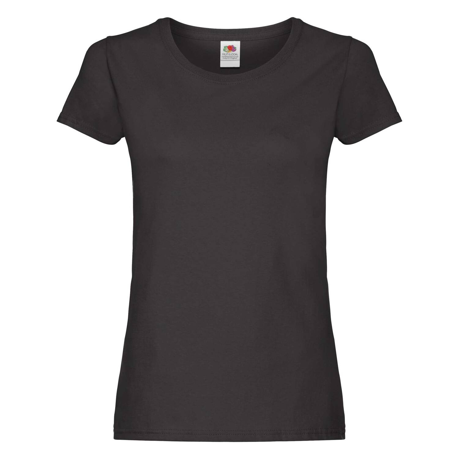 Black Lady fit tričko Original Fruit of the Loom