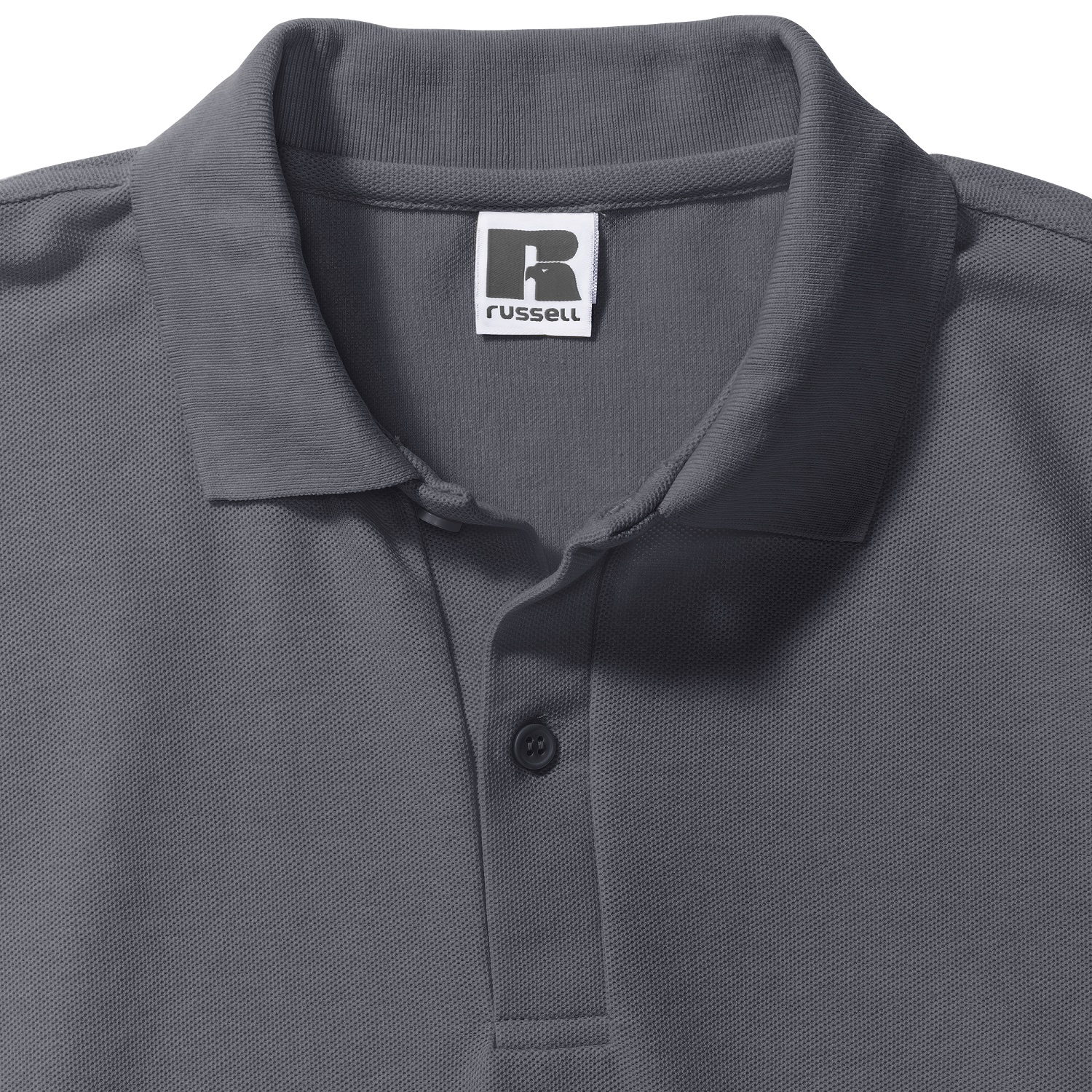 Men's Polycotton Polo Russell Dark Grey T-Shirt