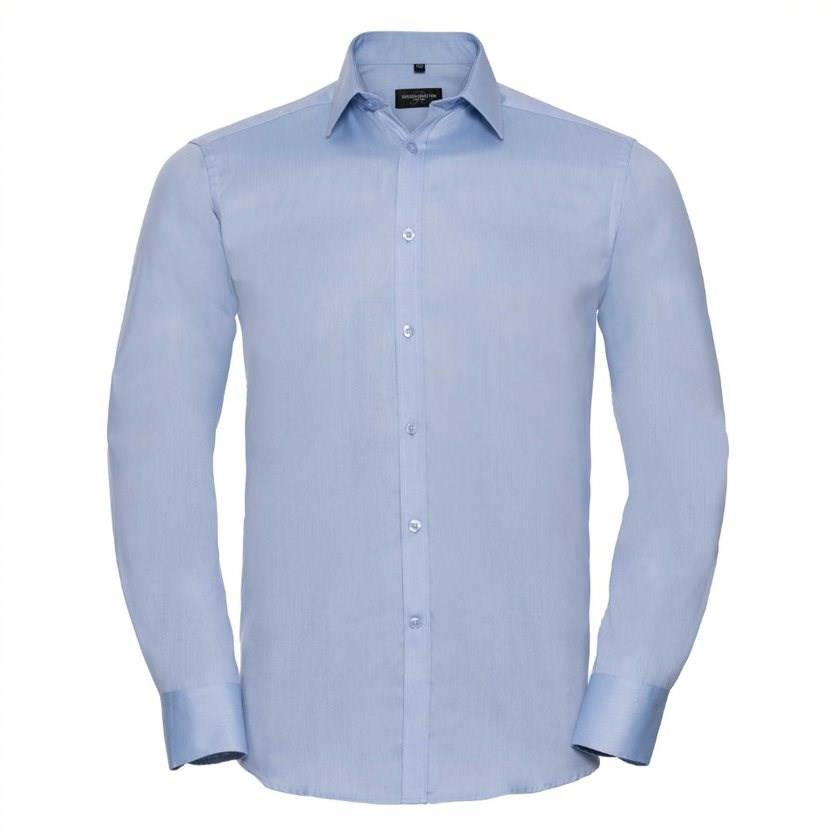 Men's Long Sleeve Herringbone Shirt Russell