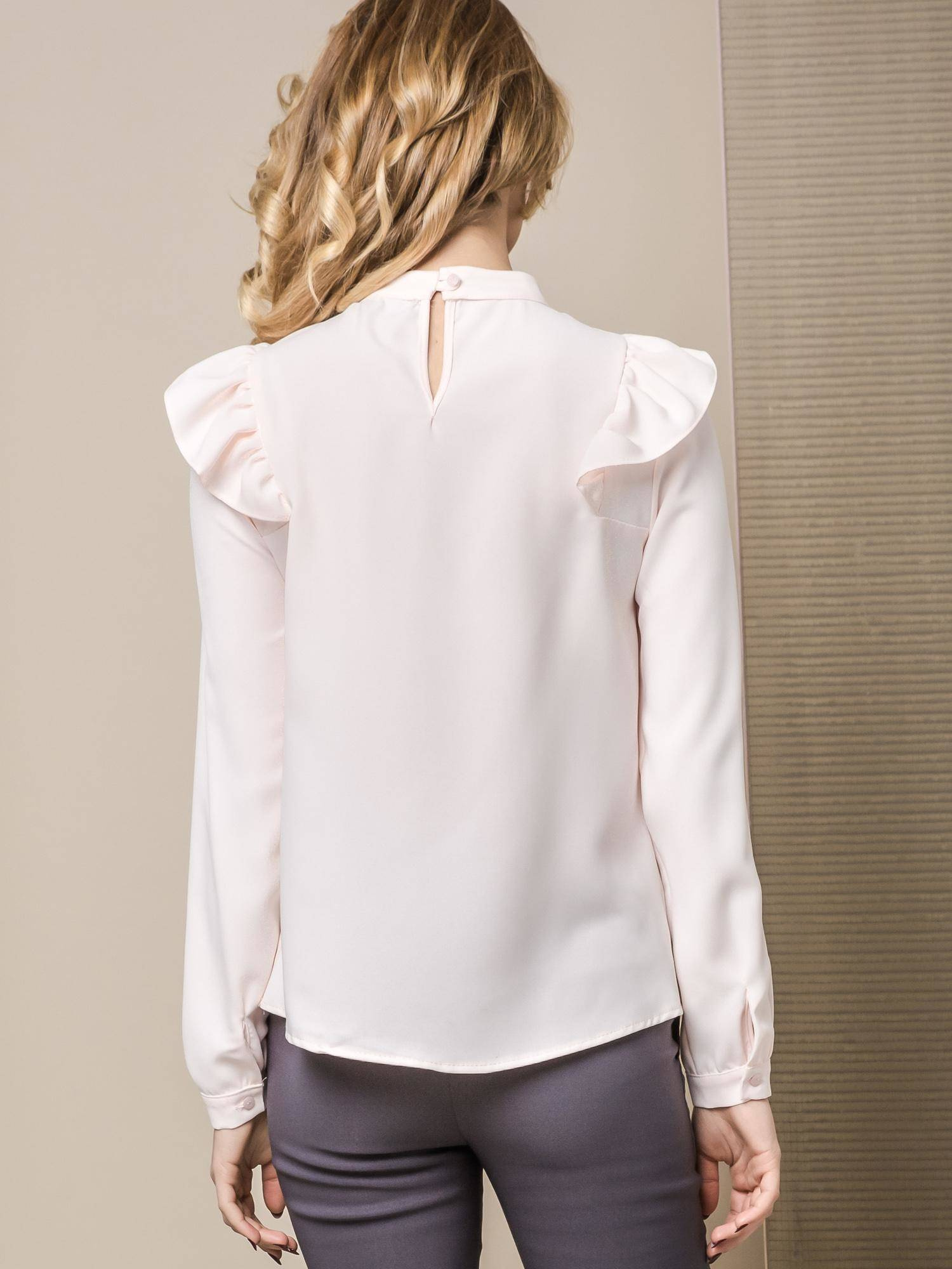 Lola blouse with frills at the front pink