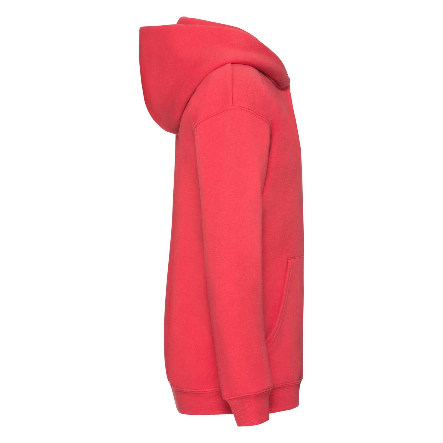 Red Kids Hoodie Zip Through Hooded Sweat Fruit of the Loom