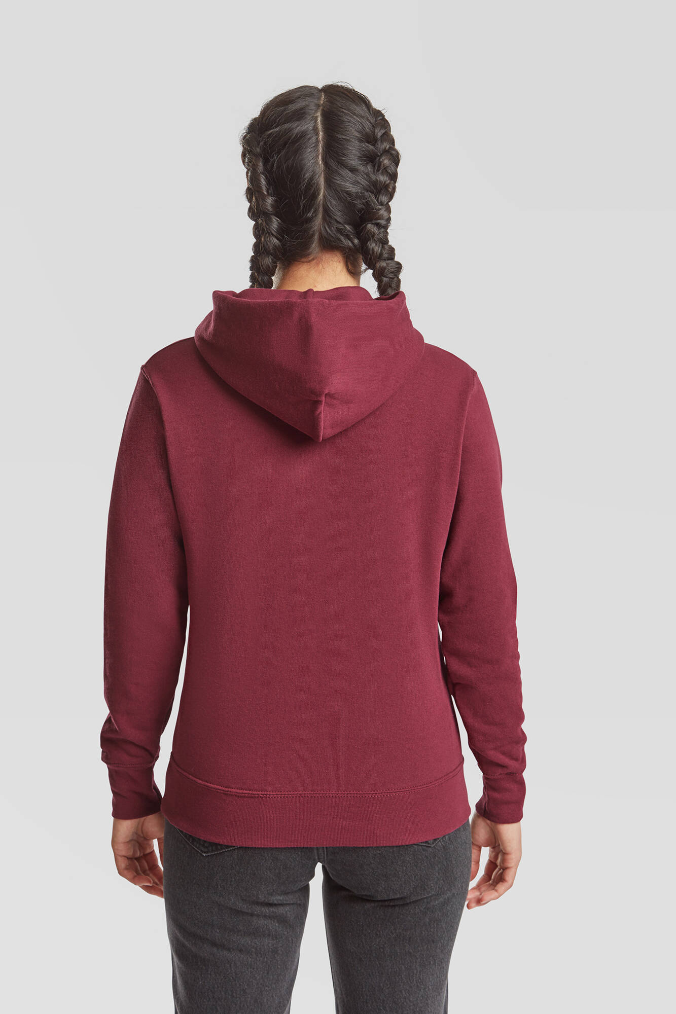 Burgundy Hooded Sweat Fruit of the Loom