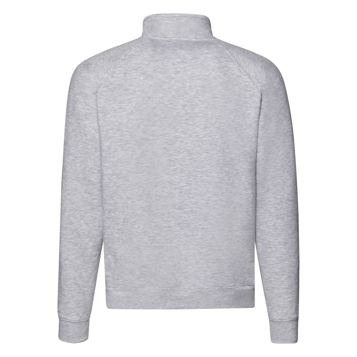 Grey Men&#039;s Sweatshirt Zip Neck Sweat Fruit of the Loom