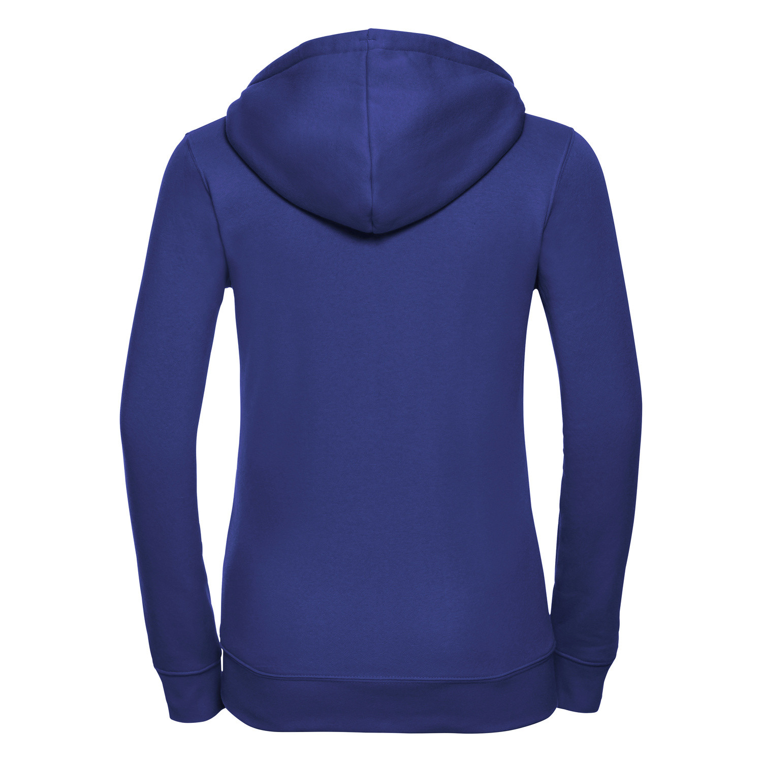 Blue women's hoodie with Authentic Russell zipper