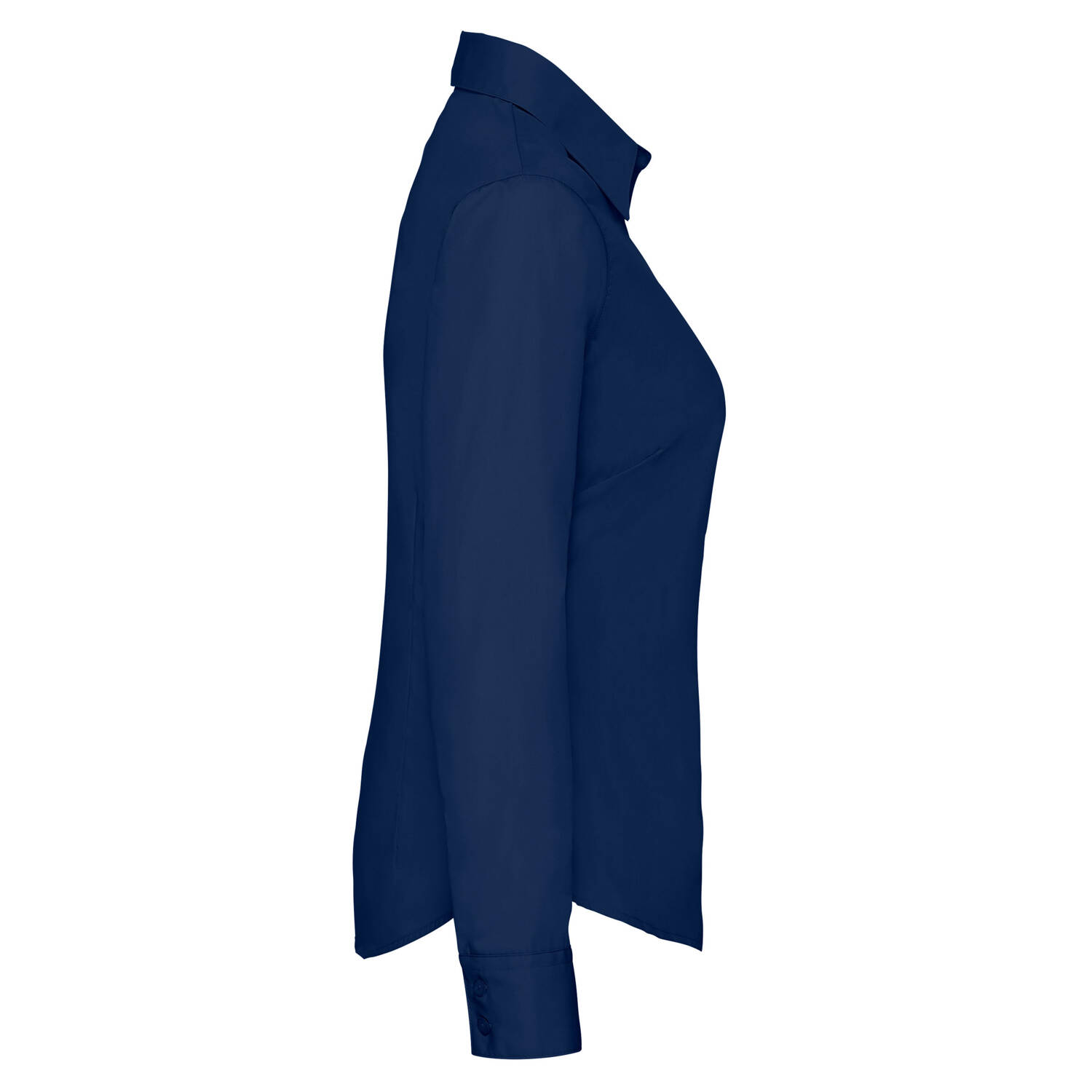 Navy blue women&#039;s poplin shirt classic Fruit Of The Loom