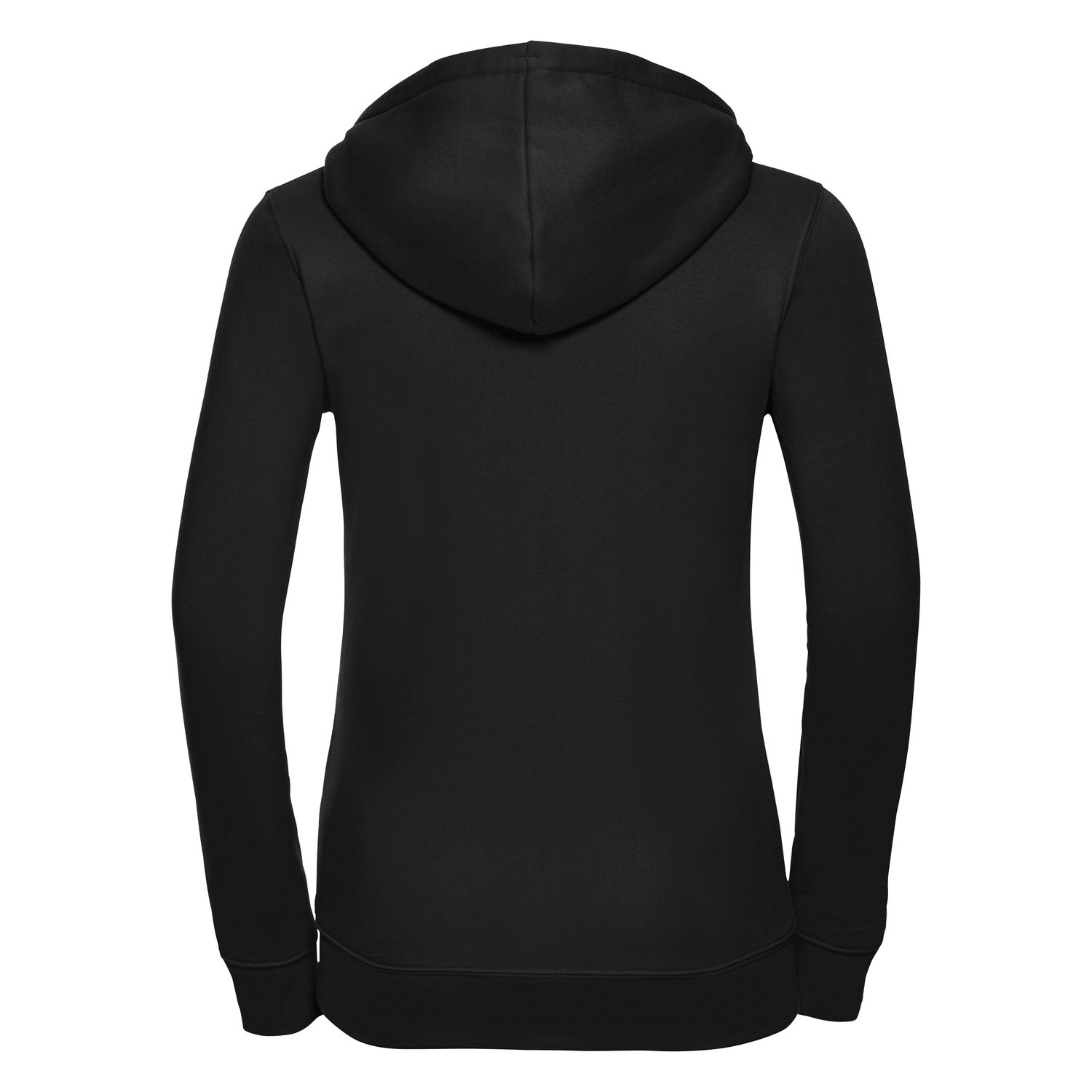 Black women's sweatshirt with hood and zipper Authentic Russell