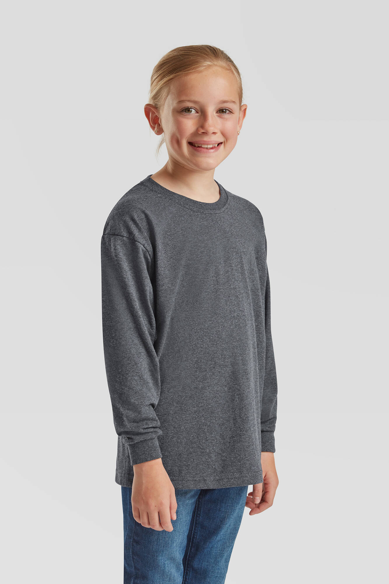 Antracytowa koszulka dziecięca Valueweight Fruit of the Loom