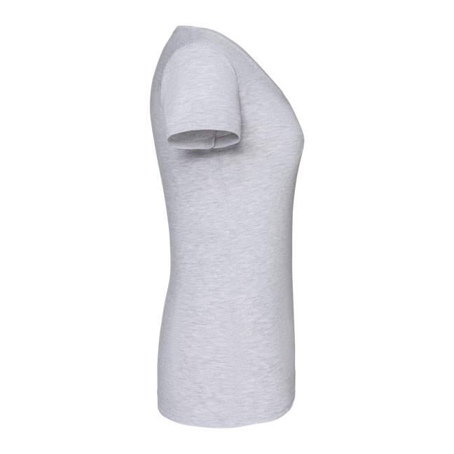 Iconic Vneck Fruit of the Loom Women's Grey T-shirt