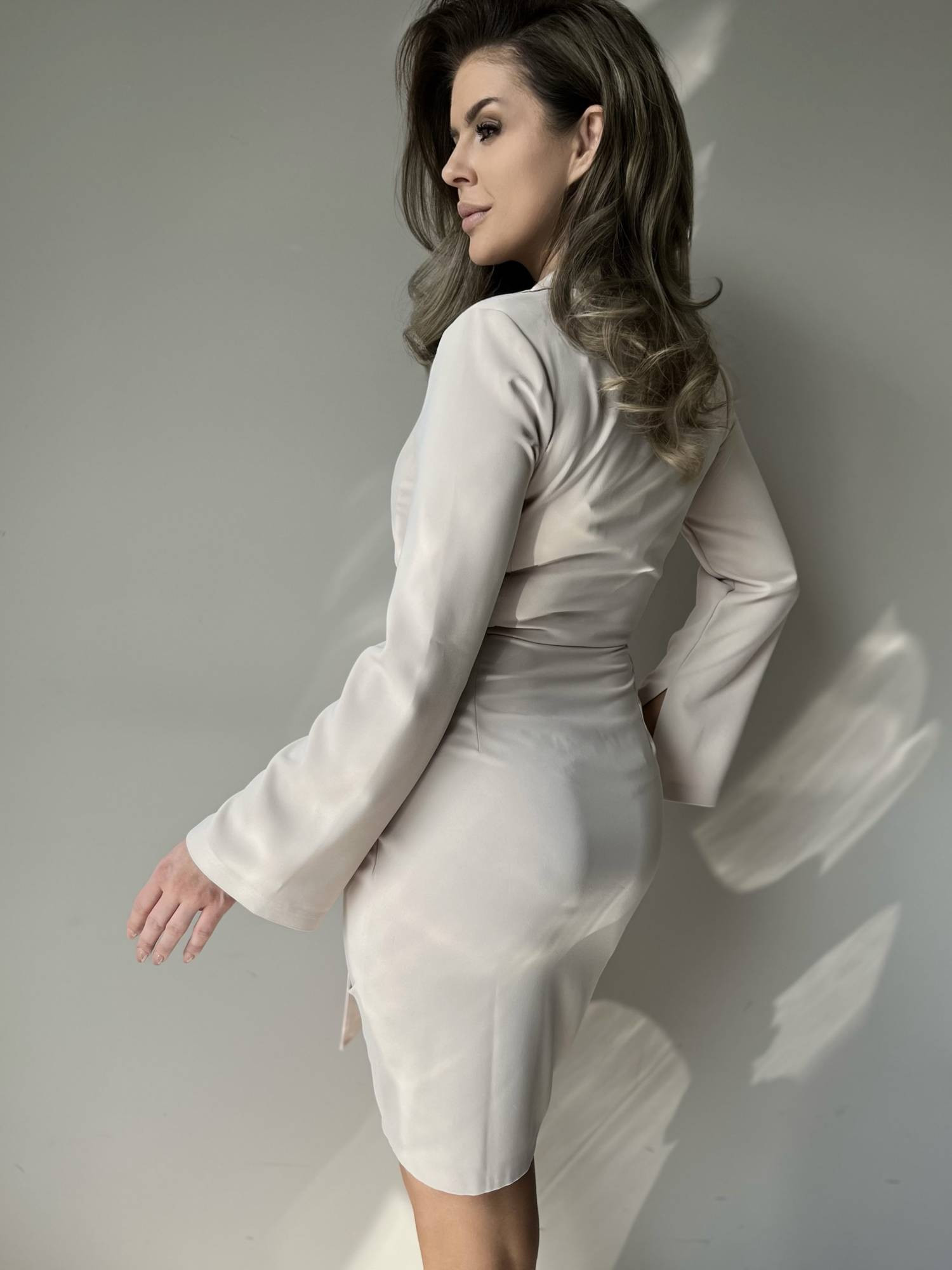 Beige dress By o la la cxp1185.beige