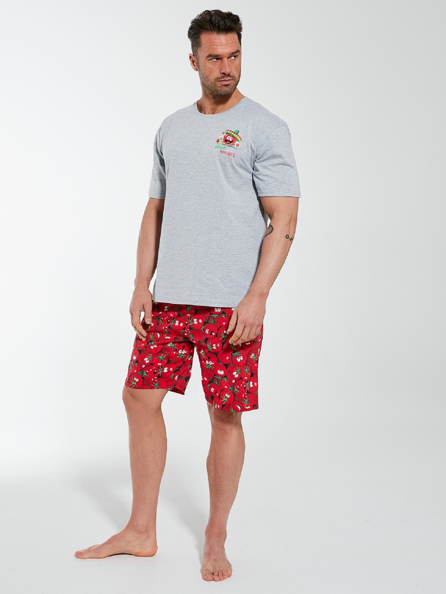 Levně Pyjamas Cornette 326/142 Amigo kr/r M-2XL men's melange 009