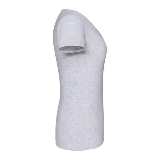 Iconic Vneck Fruit of the Loom Women's Grey T-shirt
