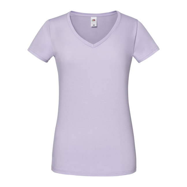 Lavender Women's T-shirt Iconic Vneck Fruit of the Loom