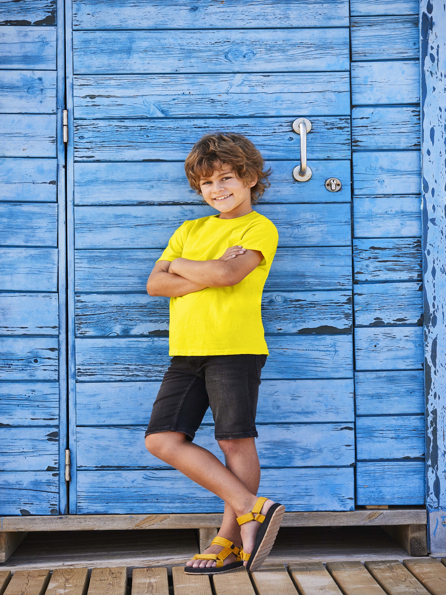 Yellow T-shirt for Children Original Fruit of the Loom
