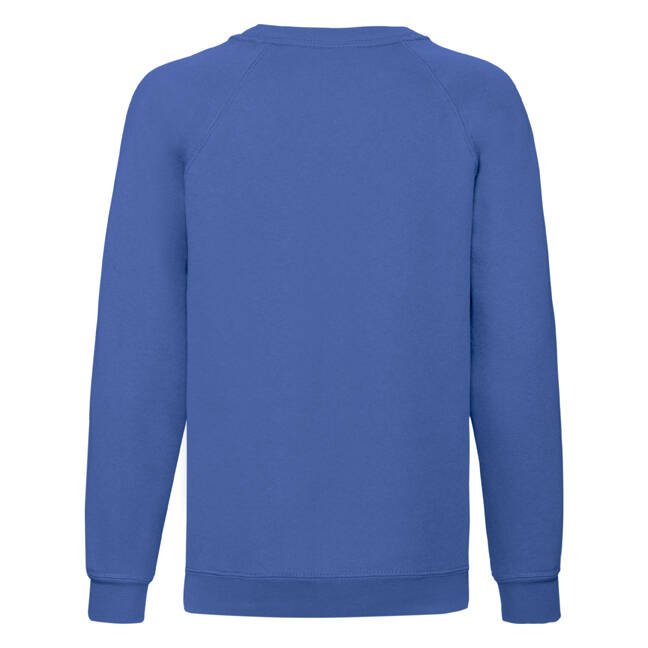 Niebieska bluza dziecięca Raglan Sweat Fruit of the Loom