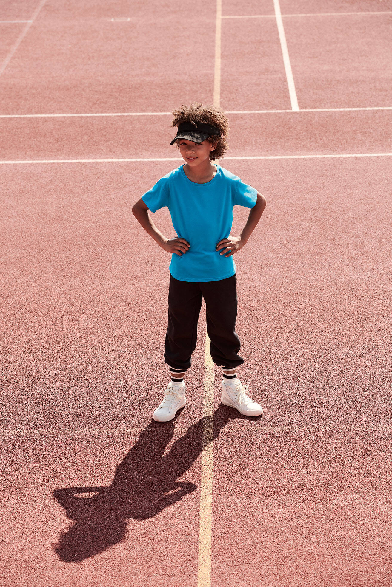 Blue children's t-shirt in combed cotton Fruit of the Loom