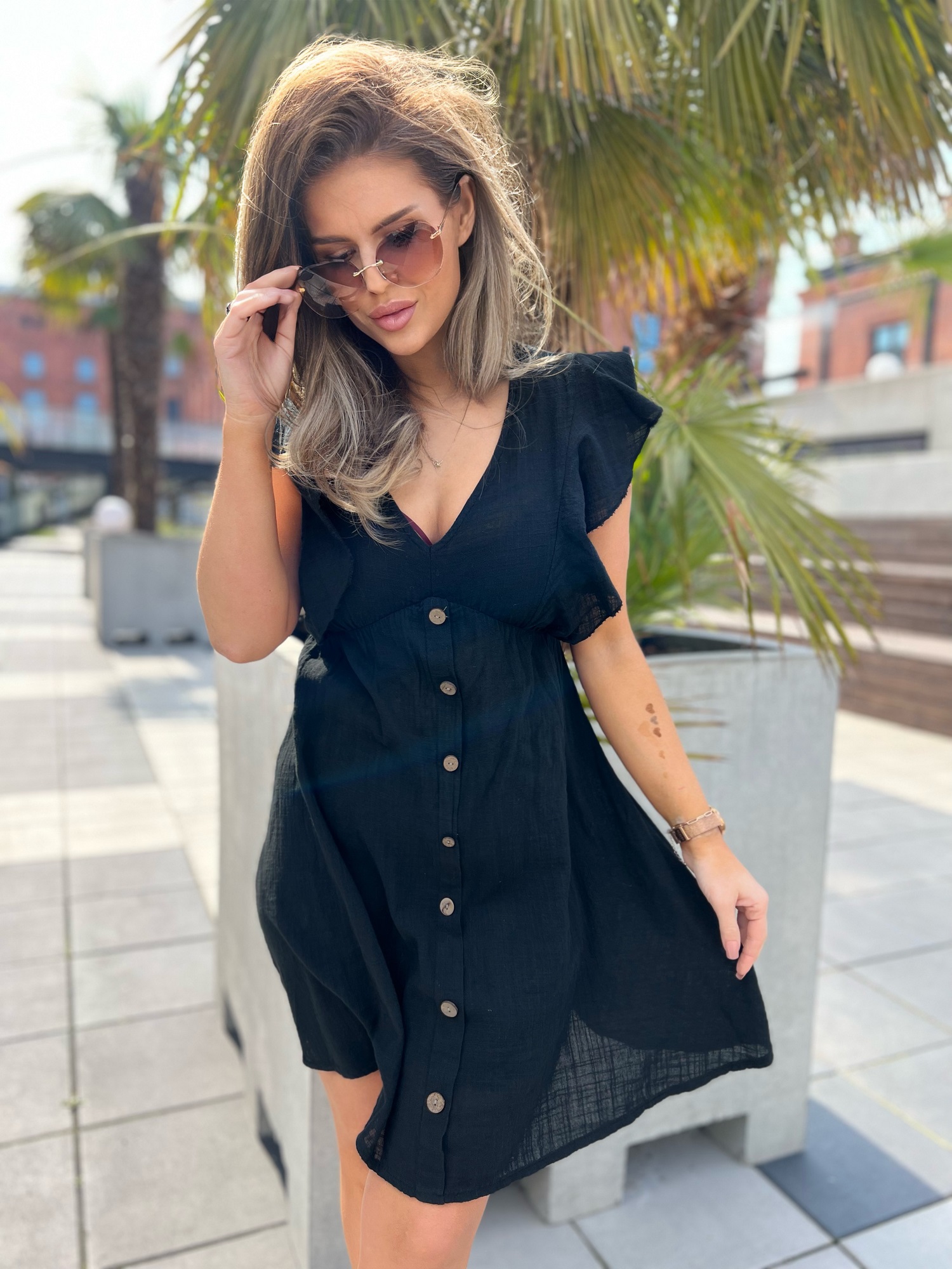 Dress black Och Bella BI-26735.black