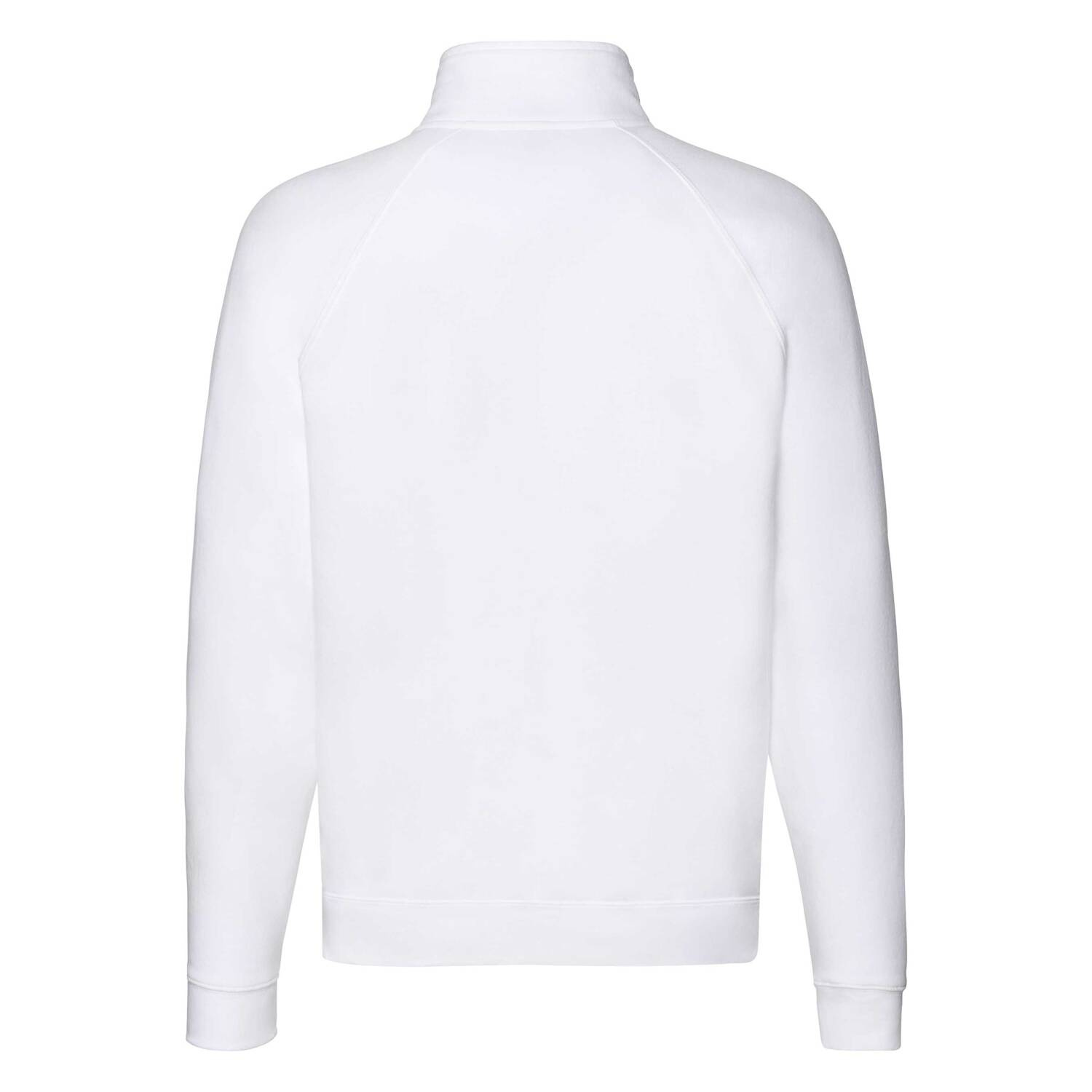 White Men&#039;s Zip Neck Sweat Fruit of the Loom