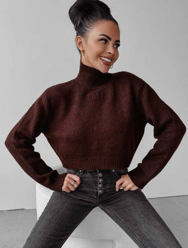 Brown turtleneck LEILA 2023 OLAVOGA