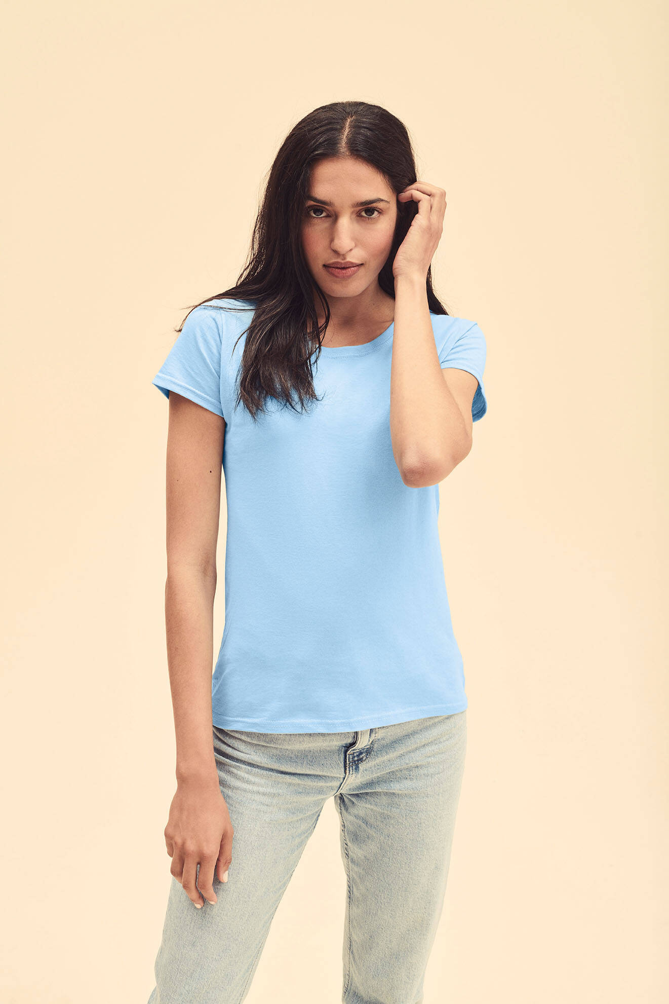 Blue Valueweight Fruit of the Loom T-shirt