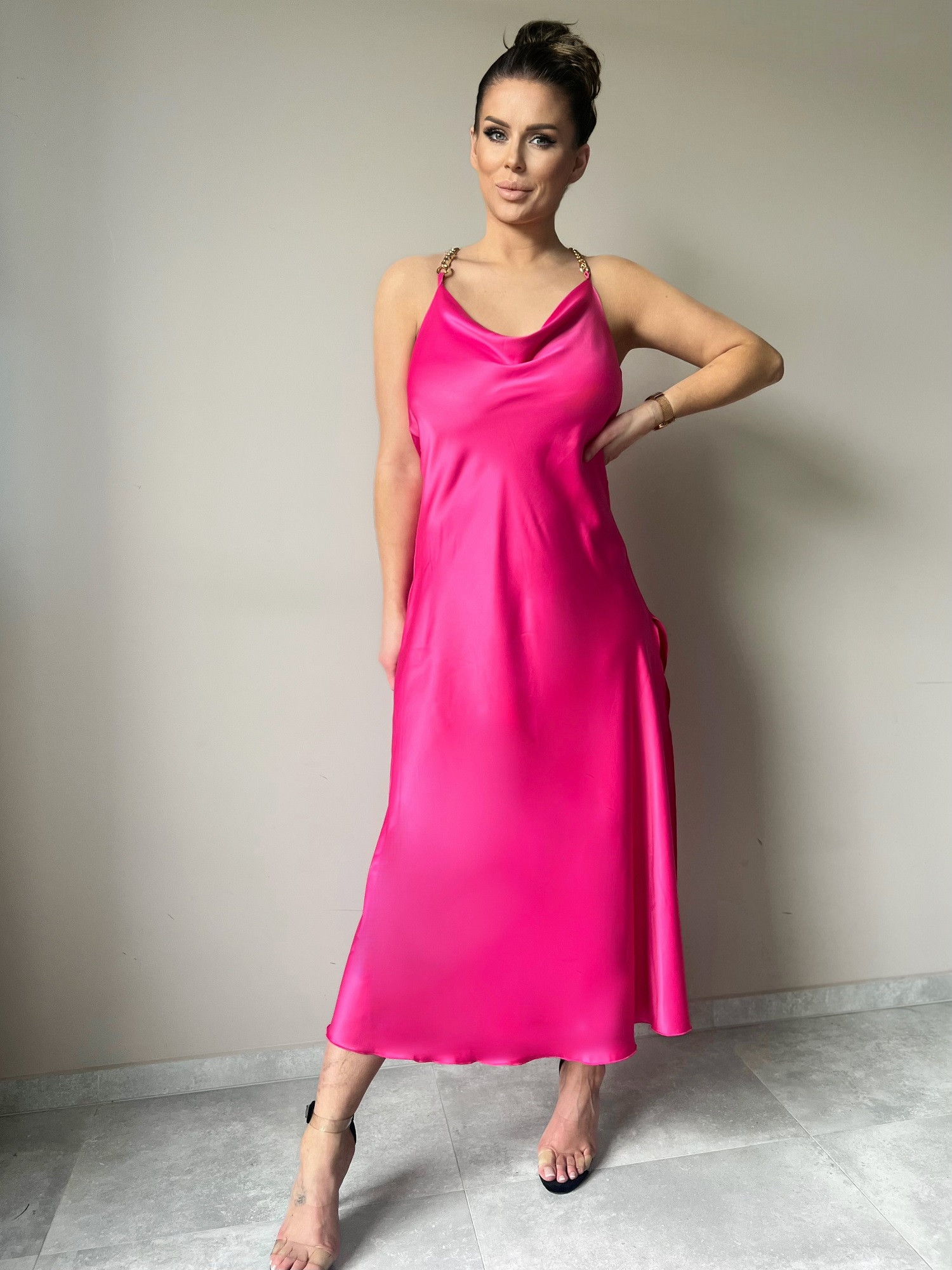 Dress pink By o la la sxp1186.pink