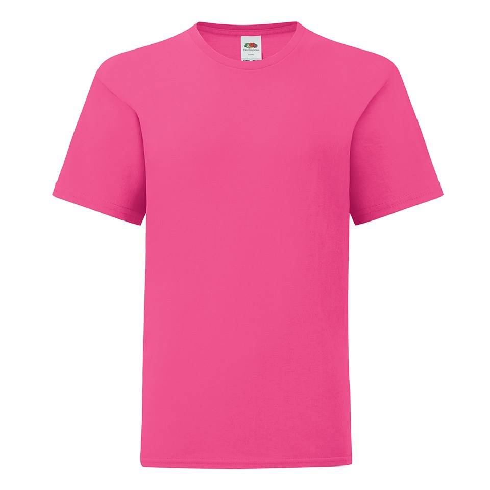 Levně Pink children's t-shirt in combed cotton Fruit of the Loom