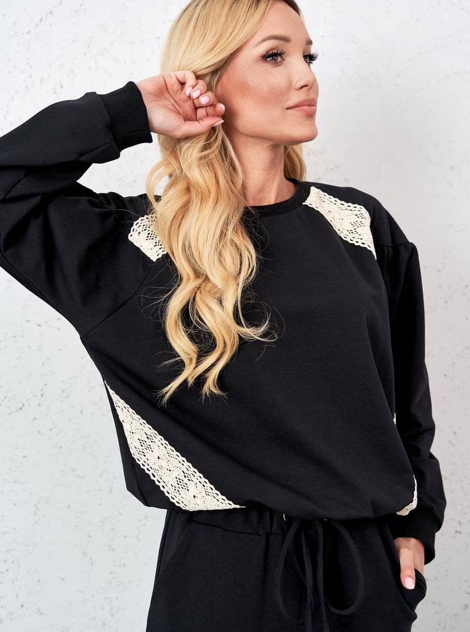 Black sweatshirt Lalous BL-0509. R21