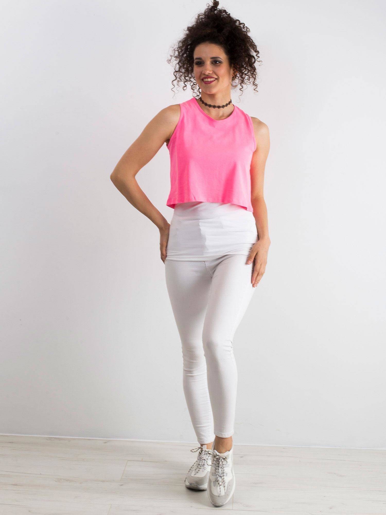White & Pink crop Set 100% Cotton Yups
