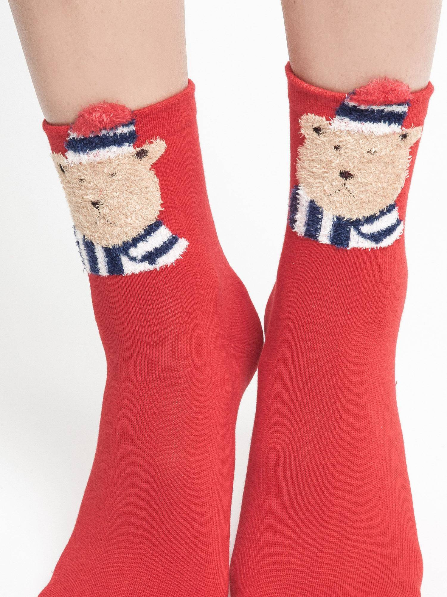 T-shirt teddy bear socks red