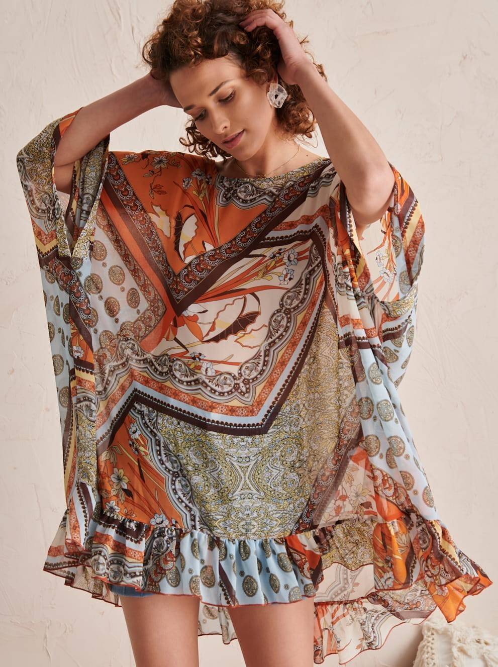 Tunic multicolored Blue Shadow axp0827. R00