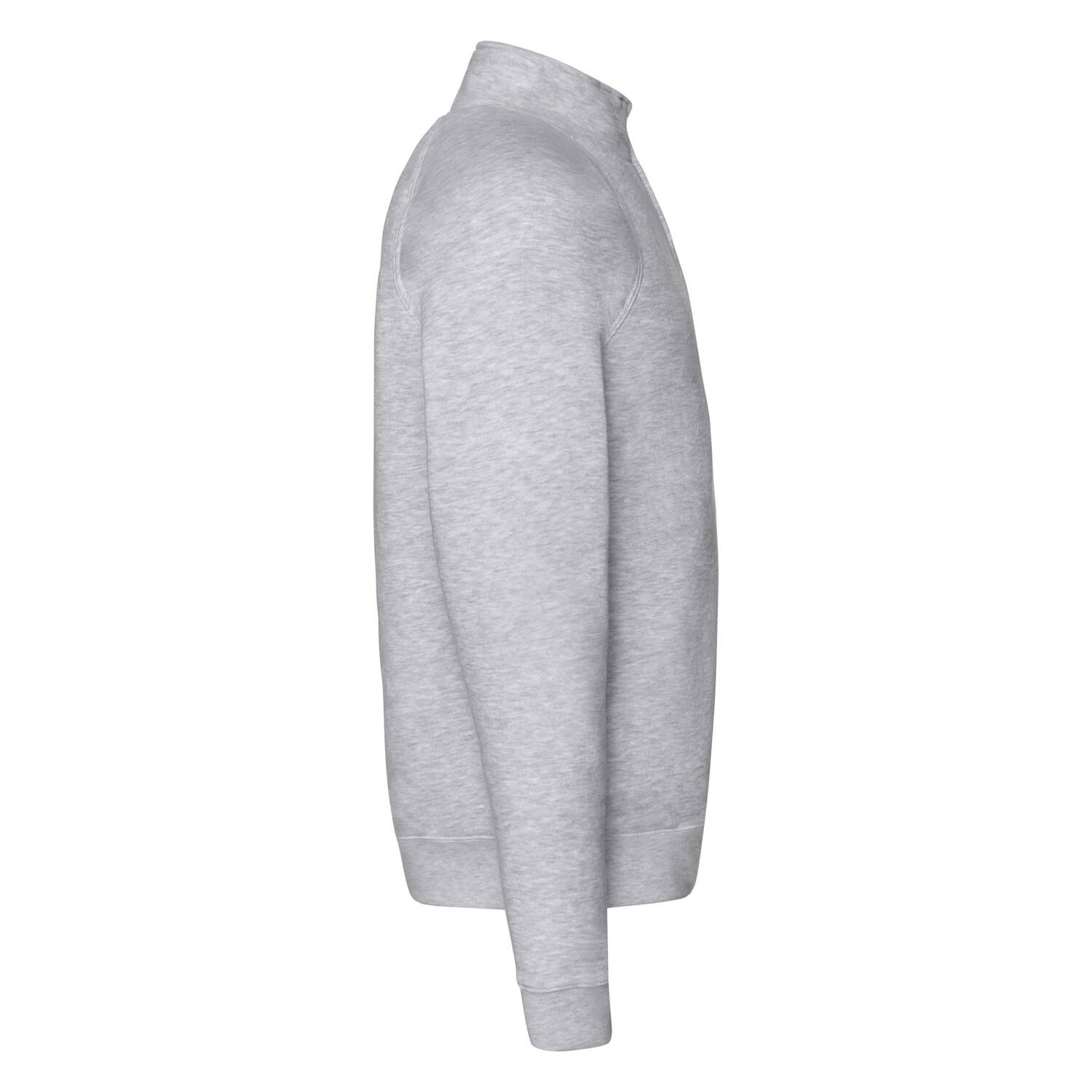 Grey Men&#039;s Sweatshirt Zip Neck Sweat Fruit of the Loom